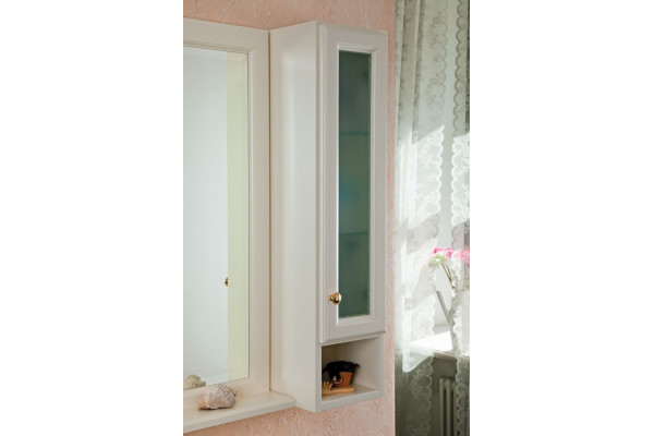 Шкаф La Beaute Classic Michel слоновая кость матовый, матовое стекло, золото R, правый, с доводчиками