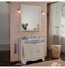 Мебель для ванной La Beaute Classic Michel 90 слоновая кость матовый, фурнитура серебро, напольная, с доводчиками