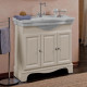 Мебель для ванной La Beaute Classic Michel 90 слоновая кость матовый, фурнитура серебро, напольная, с доводчиками