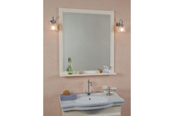 Мебель для ванной La Beaute Classic Michel 90 слоновая кость матовый, фурнитура серебро, напольная, с доводчиками