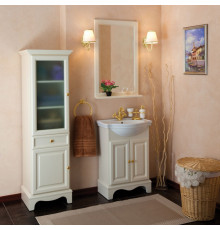 Мебель для ванной La Beaute Classic Michel 60 слоновая кость матовый, фурнитура золото, напольная, с доводчиками