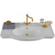 Мебель для ванной La Beaute Classic Michel 100 белый матовый, фурнитура золото, напольная, с доводчиками