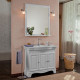 Зеркало La Beaute Classic Michel 92 белый матовый прямоугольное, с полками