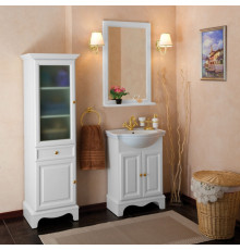Мебель для ванной La Beaute Classic Michel 60 белый матовый, фурнитура золото, напольная, с доводчиками
