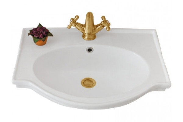 Мебель для ванной La Beaute Classic Michel 60 белый матовый, фурнитура золото, напольная, с доводчиками