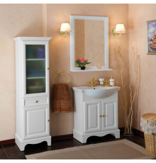 Мебель для ванной La Beaute Classic Michel 70 белый матовый, фурнитура золото, напольная, с доводчиками