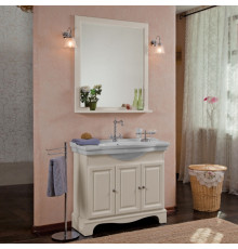Мебель для ванной La Beaute Classic Michel 100 слоновая кость матовый, фурнитура серебро, напольная, с доводчиками