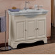 Мебель для ванной La Beaute Classic Michel 100 слоновая кость матовый, фурнитура серебро, напольная, с доводчиками