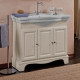 Тумба для комплекта La Beaute Classic Michel 100 слоновая кость матовый, фурнитура серебро, напольная, с дверками