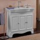 Тумба для комплекта La Beaute Classic Michel 90 белый матовый, фурнитура серебро, напольная, с дверками