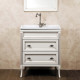 Мебель для ванной La Beaute Classic Vivien Сassetto 70 белый с патиной, фурнитура серебро, напольная, с ящиками