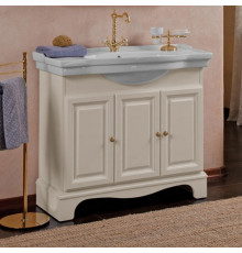 Тумба для комплекта La Beaute Classic Michel 100 слоновая кость матовый, фурнитура золото, напольная, с дверками