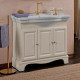 Тумба для комплекта La Beaute Classic Michel 100 слоновая кость матовый, фурнитура золото, напольная, с дверками