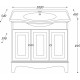 Тумба для комплекта La Beaute Classic Michel 100 слоновая кость матовый, фурнитура золото, напольная, с дверками