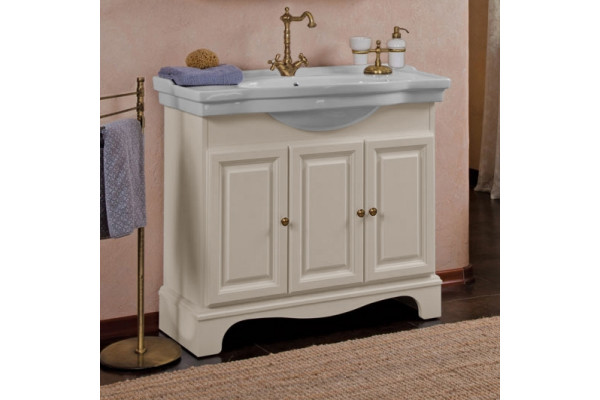 Мебель для ванной La Beaute Classic Michel 100 слоновая кость матовый, фурнитура бронза, напольная, с доводчиками