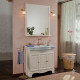 Мебель для ванной La Beaute Classic Michel 90 слоновая кость матовый, фурнитура бронза, напольная, с доводчиками