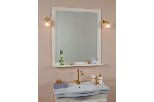 Мебель для ванной La Beaute Classic Michel 90 слоновая кость матовый, фурнитура бронза, напольная, с доводчиками