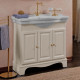 Мебель для ванной La Beaute Classic Michel 90 слоновая кость матовый, фурнитура золото, напольная, с доводчиками