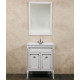 Мебель для ванной La Beaute Classic Vivien Porta 70 белый с патиной, фурнитура серебро, напольная, с дверками