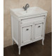 Тумба для комплекта La Beaute Classic Vivien Porta 70 белый с патиной, фурнитура серебро, напольная, с дверками
