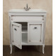 Тумба для комплекта La Beaute Classic Vivien Porta 70 белый с патиной, фурнитура серебро, напольная, с дверками