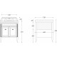 Тумба для комплекта La Beaute Classic Vivien Porta 70 белый с патиной, фурнитура серебро, напольная, с дверками