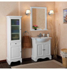 Мебель для ванной La Beaute Classic Michel 70 белый матовый, фурнитура серебро, напольная, с доводчиками