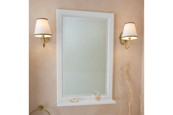 Мебель для ванной La Beaute Classic Michel 80 белый матовый, фурнитура бронза, напольная, с доводчиками