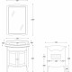 Мебель для ванной La Beaute Classic Lorette 70 белый матовый, фурнитура золото, напольная, с дверками