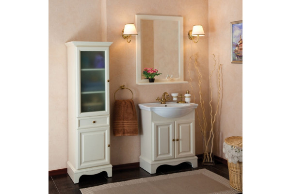 Мебель для ванной La Beaute Classic Michel 70 слоновая кость матовый, фурнитура бронза, напольная, с доводчиками