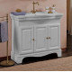 Мебель для ванной La Beaute Classic Michel 100 белый матовый, фурнитура бронза, напольная, с доводчиками