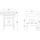 Тумба для комплекта La Beaute Classic Lorette 65 белый матовый, фурнитура золото, напольная, с дверками
