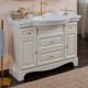 Тумба для комплекта La Beaute Classic Michel 120 слоновая кость матовый, фурнитура золото, напольная, с доводчиками