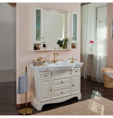 Мебель для ванной La Beaute Classic Michel 120 слоновая кость матовый, фурнитура бронза, напольная, с доводчиками