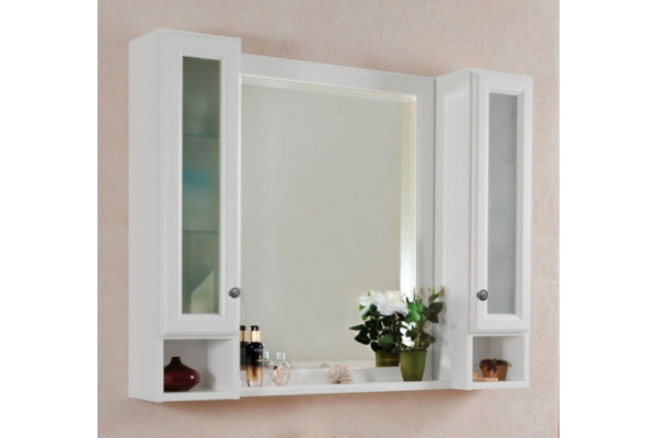 Мебель для ванной La Beaute Classic Michel 120 белый матовый, фурнитура серебро, напольная, с доводчиками