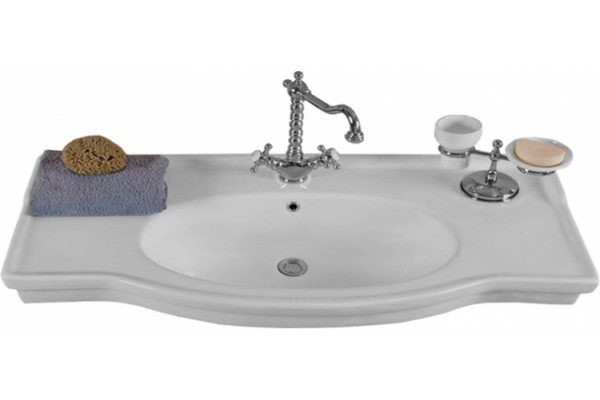 Мебель для ванной La Beaute Classic Michel 120 белый матовый, фурнитура серебро, напольная, с доводчиками