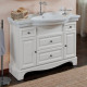 Тумба для комплекта La Beaute Classic Michel 120 белый матовый, фурнитура серебро, напольная, с доводчиками
