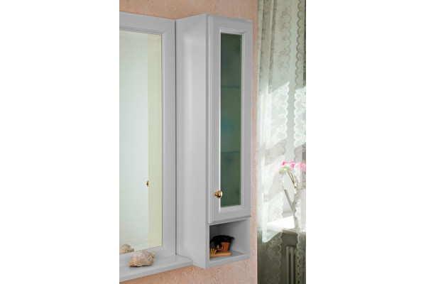 Мебель для ванной La Beaute Classic Michel 120 белый матовый, фурнитура золото, напольная, с доводчиками
