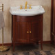 Тумба с раковиной La Beaute Classic Lorette 70 орех матовый, фурнитура золото, напольная, с дверками