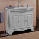 Тумба с раковиной La Beaute Classic Michel 100 белый матовый, фурнитура серебро, напольная, с дверками