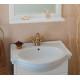 Тумба с раковиной La Beaute Classic Michel 60 белый матовый, фурнитура бронза, напольная, с дверками