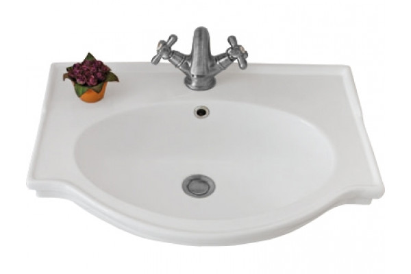 Тумба с раковиной La Beaute Classic Michel 60 слоновая кость матовый, фурнитура серебро, напольная, с дверками