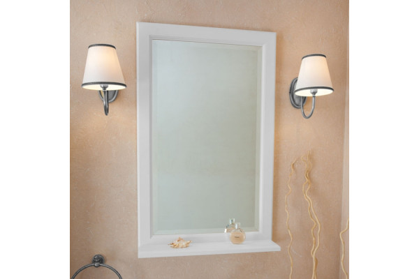 Тумба с раковиной La Beaute Classic Michel 60 белый матовый, фурнитура серебро, напольная, с дверками
