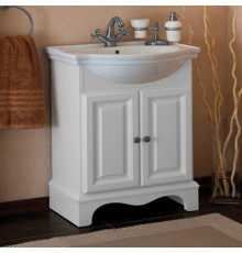 Тумба с раковиной La Beaute Classic Michel 70 белый матовый, фурнитура серебро, напольная, с дверками