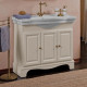 Тумба с раковиной La Beaute Classic Michel 100 слоновая кость матовый, фурнитура бронза, напольная, с дверками