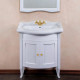 Тумба с раковиной La Beaute Classic Lorette 70 белый матовый, фурнитура золото, напольная, с дверками