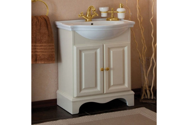 Тумба для комплекта La Beaute Classic Michel 70 слоновая кость матовый, фурнитура золото, напольная, с дверками