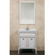 Тумба с раковиной La Beaute Classic Vivien Porta 70 белый с патиной, фурнитура серебро, напольная, с дверками