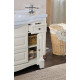 Тумба с раковиной La Beaute Classic Michel 120 слоновая кость матовый, фурнитура серебро, напольная, с доводчиками