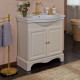 Мебель для ванной La Beaute Classic Michel 80 слоновая кость матовый, фурнитура золото, напольная, с доводчиками